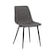 Armen Living Monte Contemporary Dining Chair in Charcoal Fabric with Black Metal Legs LCMOCHCH - alternate 1
